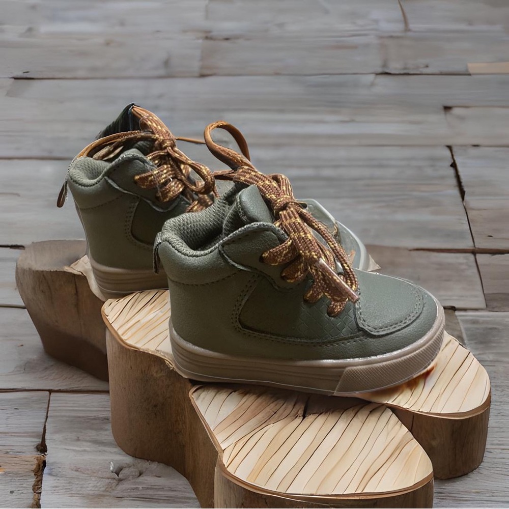 Oshkosh B'Gosh Green Castle Boots High Top Toddler Boys Size 4